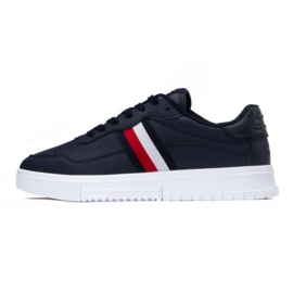 Tommy Hilfiger Supercup Lederstreifen M Schuhe FM0FM04824 DW5 blau 4