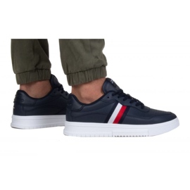 Tommy Hilfiger Supercup Lederstreifen M Schuhe FM0FM04824 DW5 blau 5