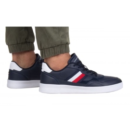 Tommy Hilfiger Court Cupsole Retro Lth Stripes Schuhe M FM0FM04828 DW5 blau 5