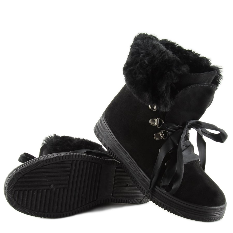 Schwarze Schneestiefel von GF-179 schwarz 1
