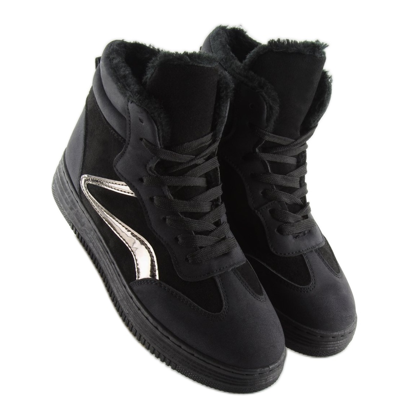 Schwarze isolierte Sneaker BOK-1103 schwarz 2