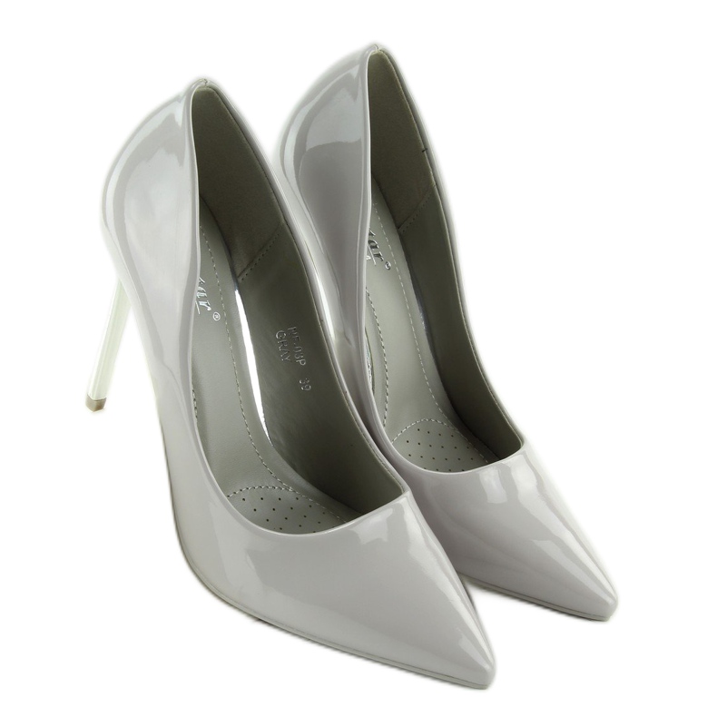 Silber Heels graue Pumps NF03 Grau 2