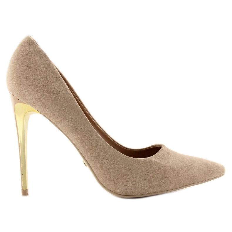 Wildleder-High-Heels LE-08 Beige 1