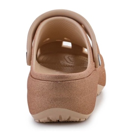 Crocs Classic Platform Glitter Clog 207241-2DS Flip-Flops braun 6
