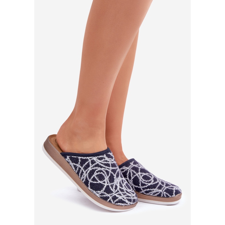 Glänzende Damenhausschuhe Inblu CT000028 Marineblau 1