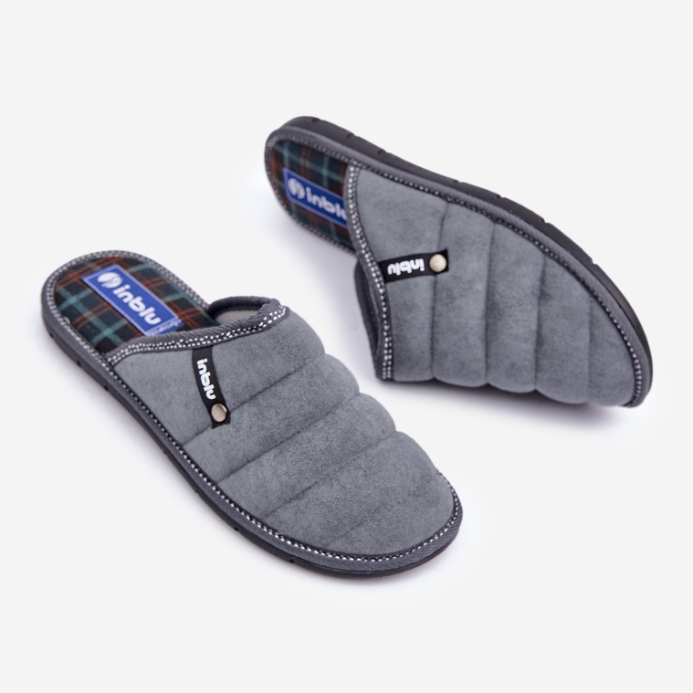 Inblu Bequeme Herren-Hausschuhe in Grau 2