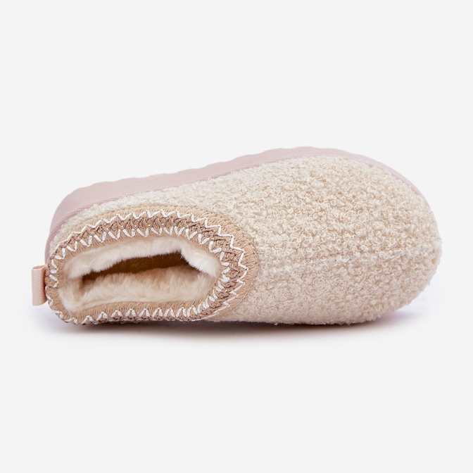 Kinder-Schneestiefel mit Fell, Schaffell-Typ, hellbeige 1