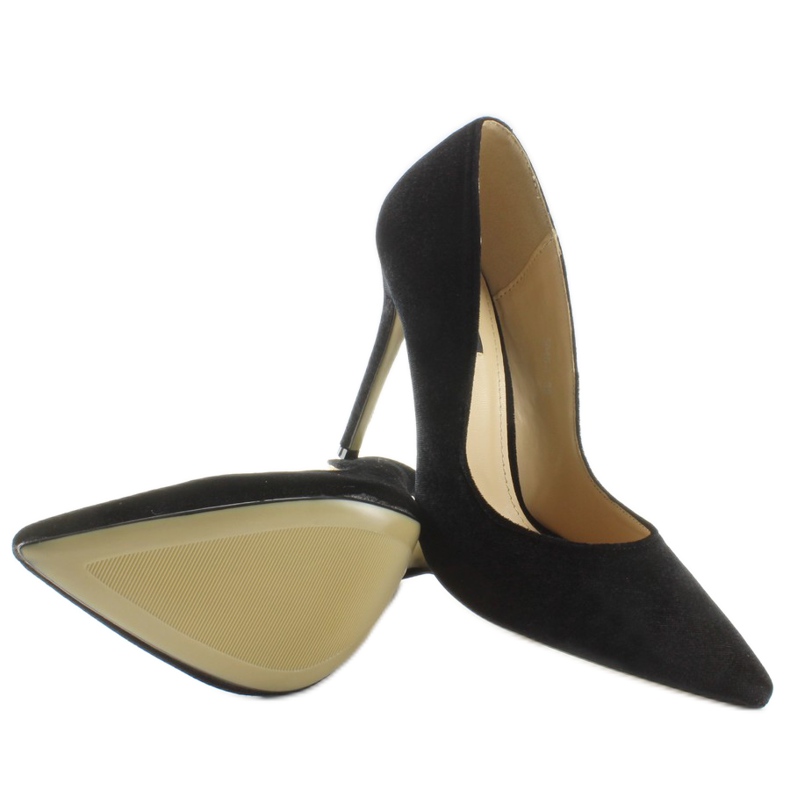 Erstaunliche Velours-Absätze schwarz 2