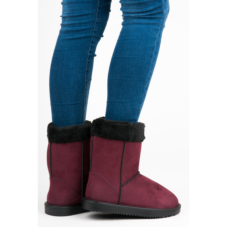 Bona Kastanienbraune Schneestiefel für Damen rot 2