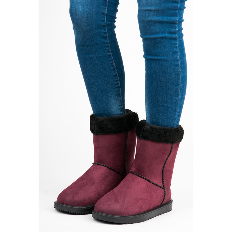 Bona Kastanienbraune Schneestiefel für Damen rot 1