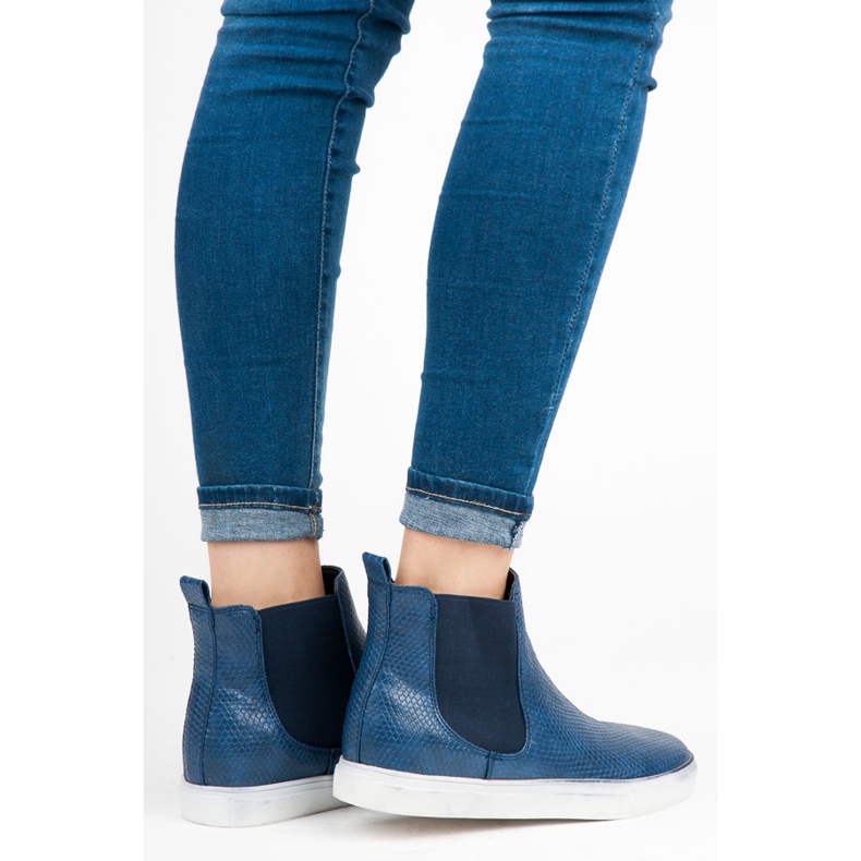 Mckeylor Hohe Turnschuhe mit Schlangenmuster blau 2