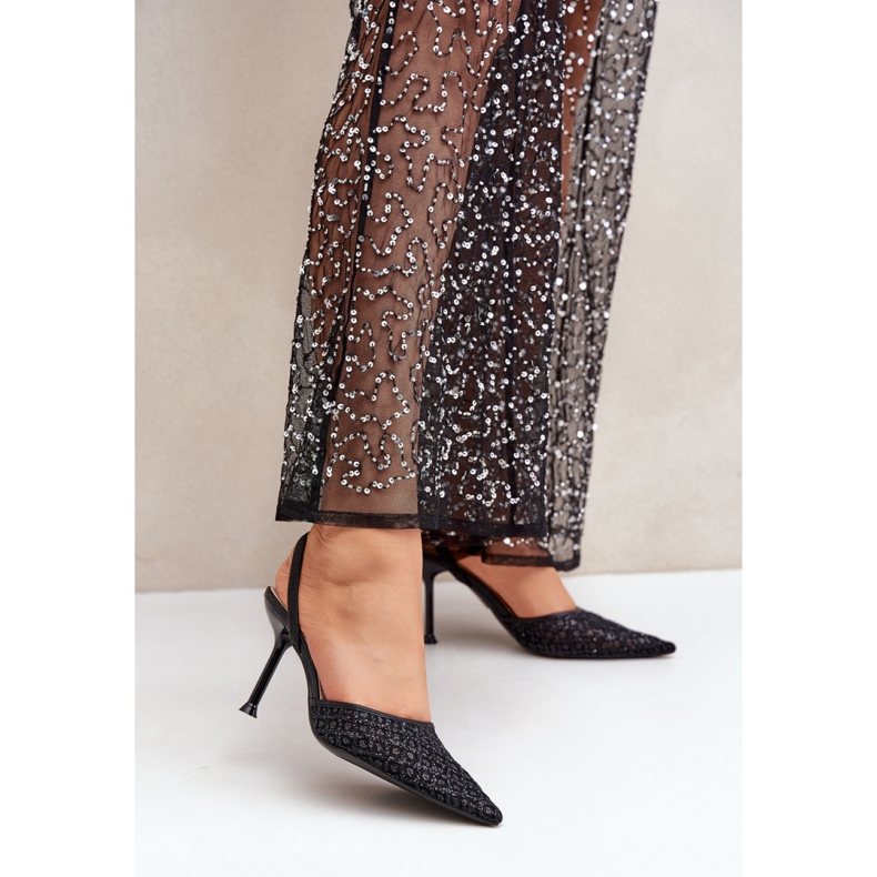 Step in style High Heels Modell Berilae B1639-202 Black Glitter – Treten Sie ein mit Stil schwarz 1