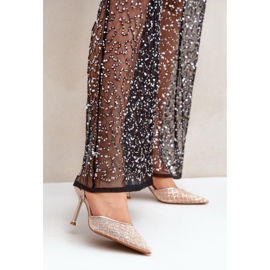 Step in style Modell Berilae B1639-202 High Heels mit goldenem Glitzer – Treten Sie ein mit Stil gelb 1