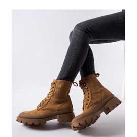 Braune Öko-Wildlederstiefel von Orson - Solea 1