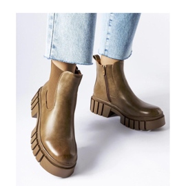 Braune Plateau-Chelsea-Stiefel von Giusy - Solea 1