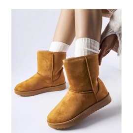 Karamellisolierte klassische Schneestiefel von Libero – Solea braun 1