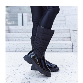 Schwarze isolierte Lackstiefel von Villafranca - Solea 2