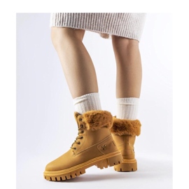 Braune Stiefel mit Zierfell von Albert - Solea 1