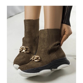 Grüne isolierte Stiefeletten mit Ulster-Kette - Solea 1