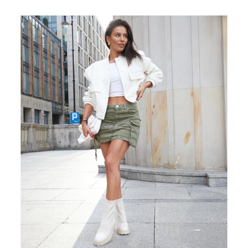 Beige Lack-Sockenstiefeletten von Albertina - Solea 1