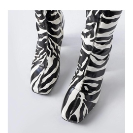 Stiefeletten im Zebra-Imitat Upland - Solea schwarz 2