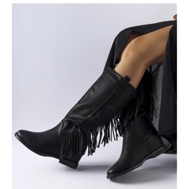 Schwarze Giorgia - Solea Stiefel mit Keilabsatz 1