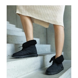 Schwarze isolierte Schneestiefel mit Manschette Caellita - Solea 1