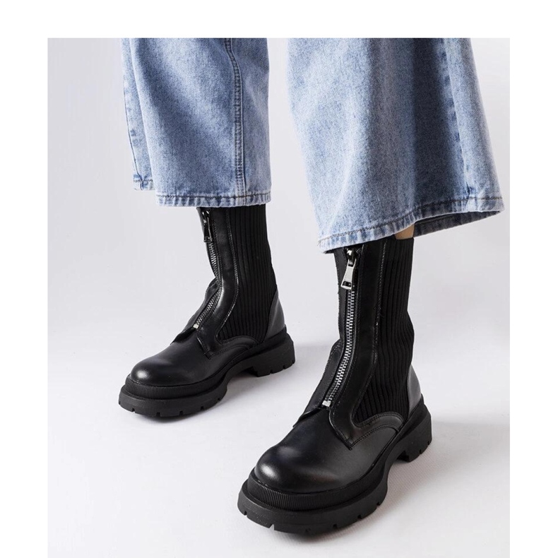 Schwarze Sockenstiefeletten von Napolitani - Solea 1