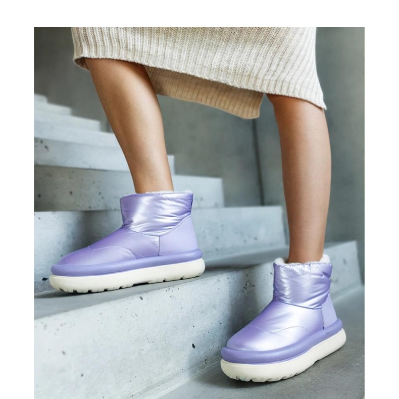 Lila warme Plateau-Schneestiefel 1