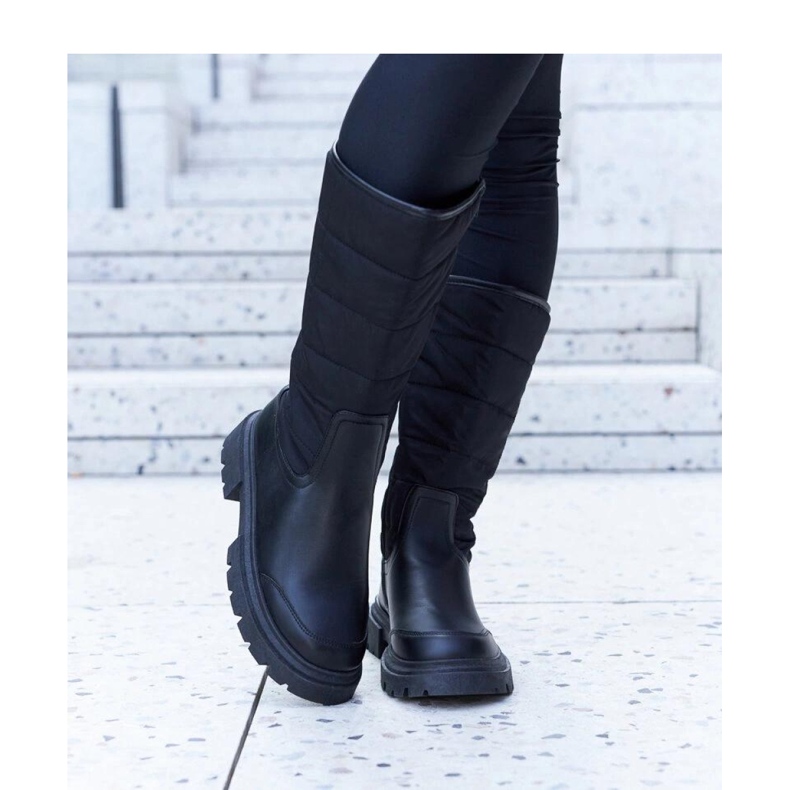 Solea Schwarze isolierte Schneestiefel 1