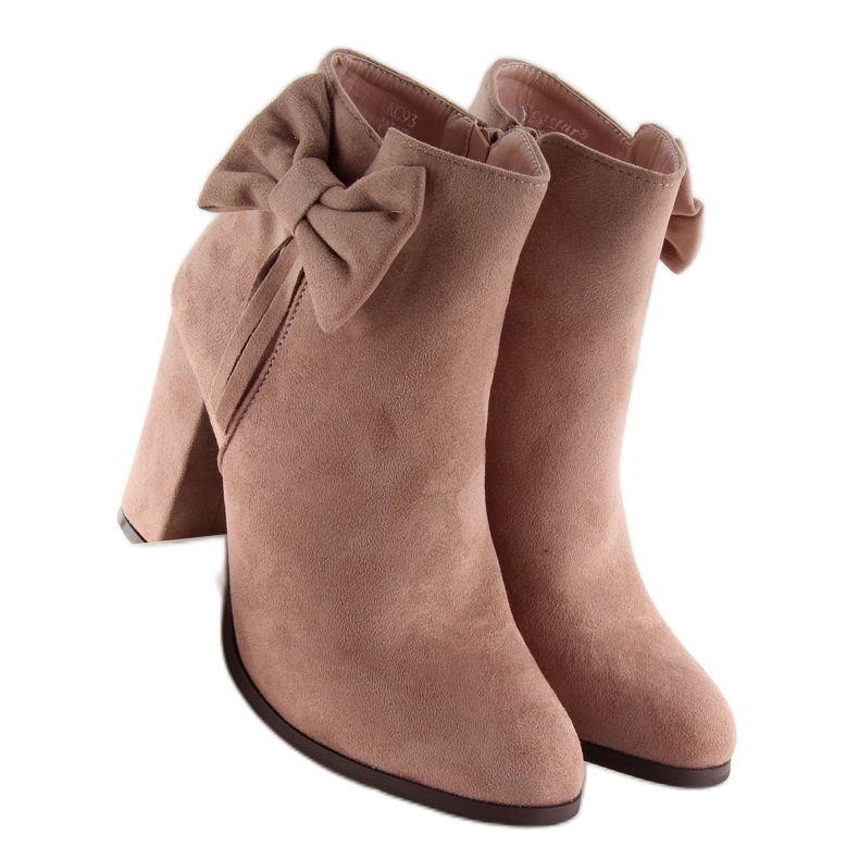 Hochhackige Stiefel mit rosa nc93 Rosa Schleife mehrfarbig 1