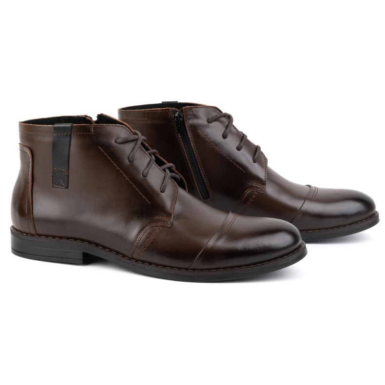 Olivier Herren-Winterschuhe, elegante Stiefeletten 282LU, dunkelbraun 3