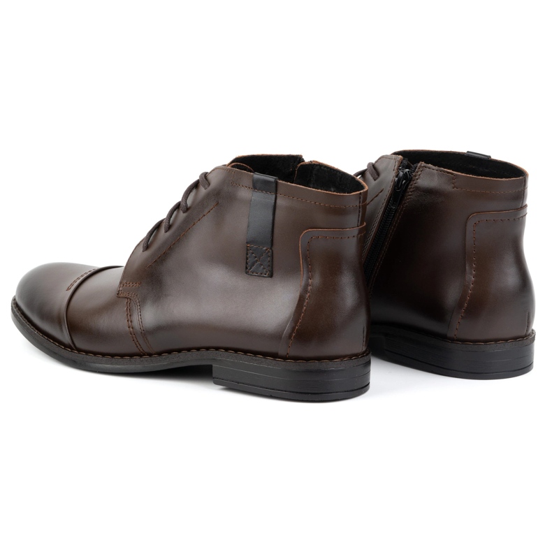 Olivier Herren-Winterschuhe, elegante Stiefeletten 282LU, dunkelbraun 6