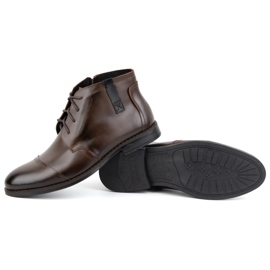 Olivier Herren-Winterschuhe, elegante Stiefeletten 282LU, dunkelbraun 5