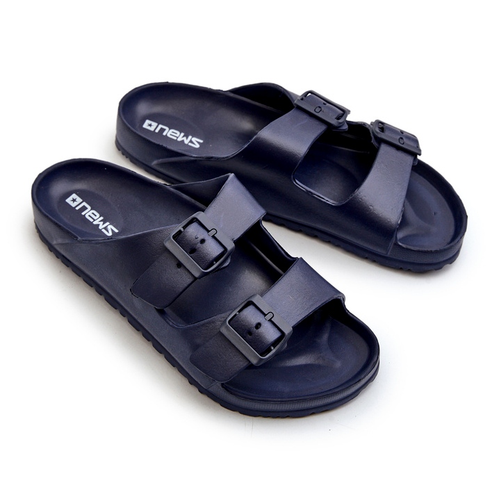 News Herren-Flip-Flops aus leichtem Schaumstoff mit Schnallen, marineblau, Avatara 3
