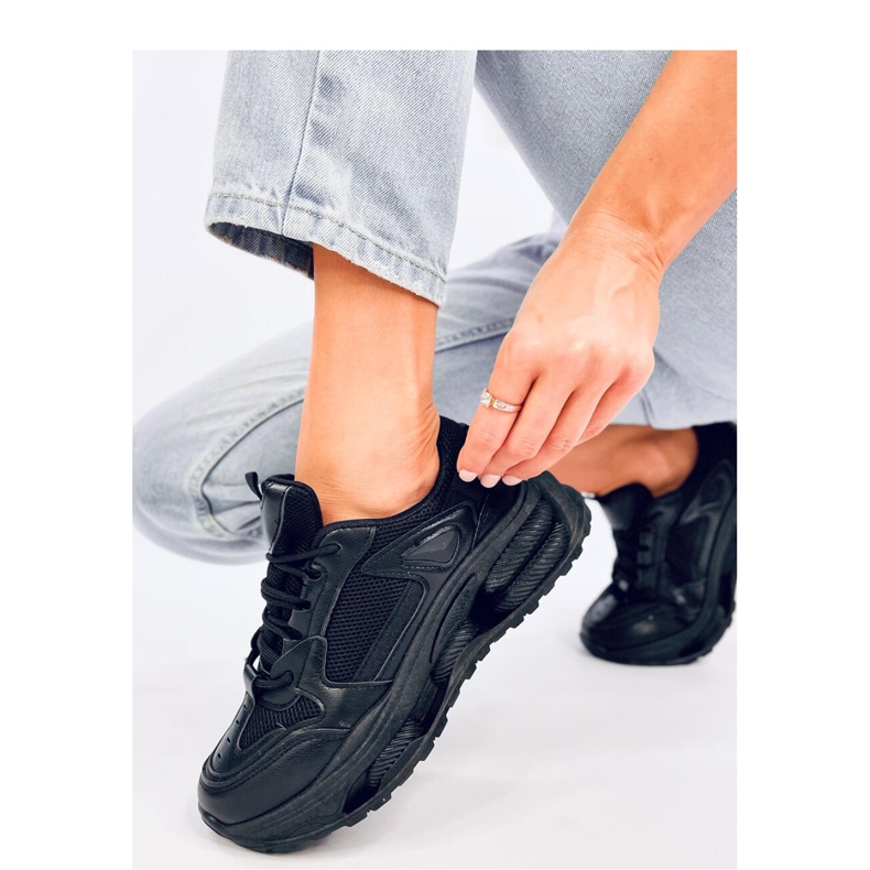 Plateau-Sneaker für Damen schwarz 1