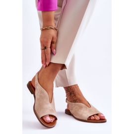 Lewski 3220/X Beige Wildledersandalen 1