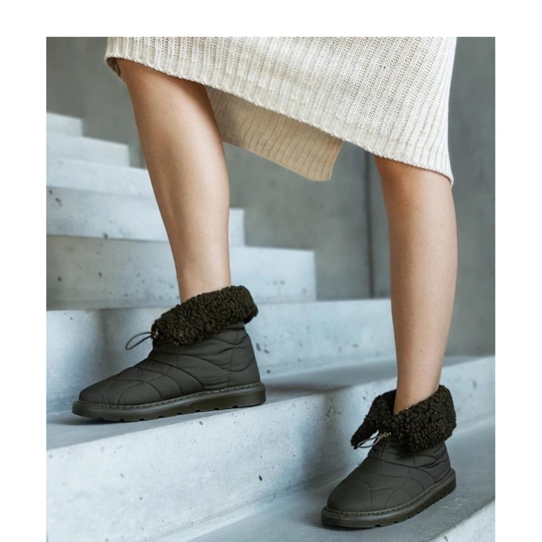 Grüne isolierte Schneestiefel mit Manschette Caellita - Solea 1