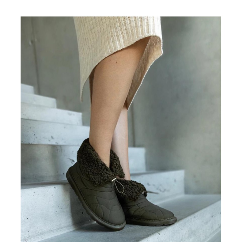 Grüne isolierte Schneestiefel mit Manschette Caellita - Solea 2