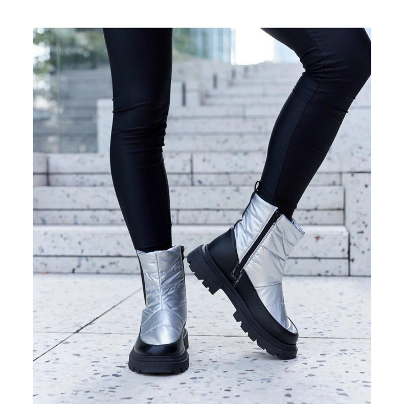 Galvani - Solea metallisch isolierte Schneestiefel grau 2