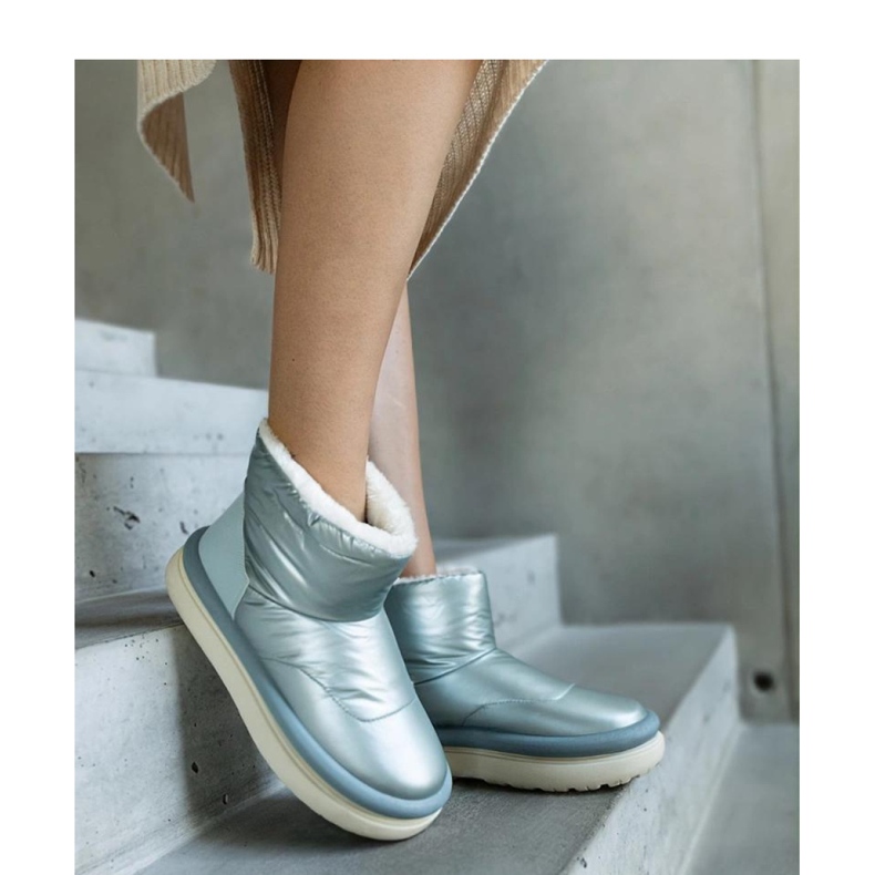 Hellgrüne warme Schneestiefel auf der Cores-Solea-Plattform 2