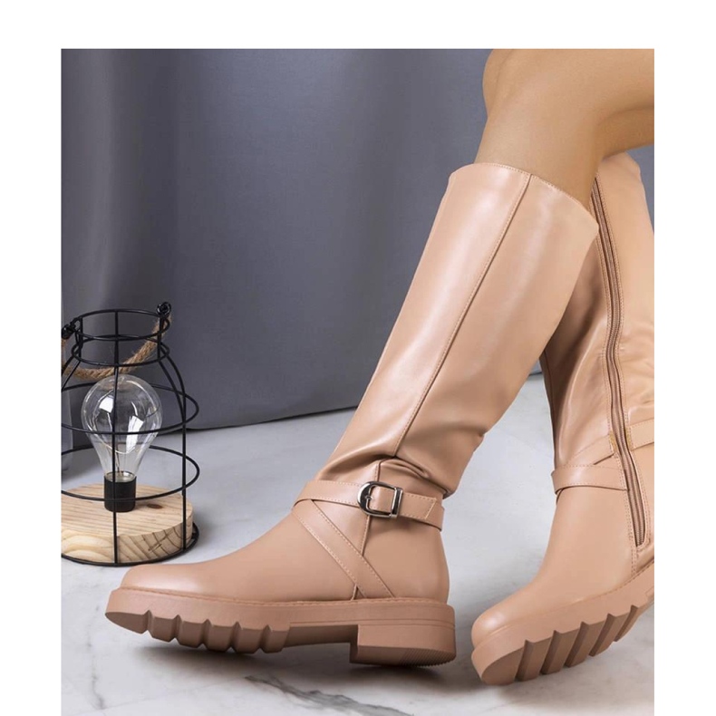 Beige isolierte Stiefel von Olmin - Solea 1