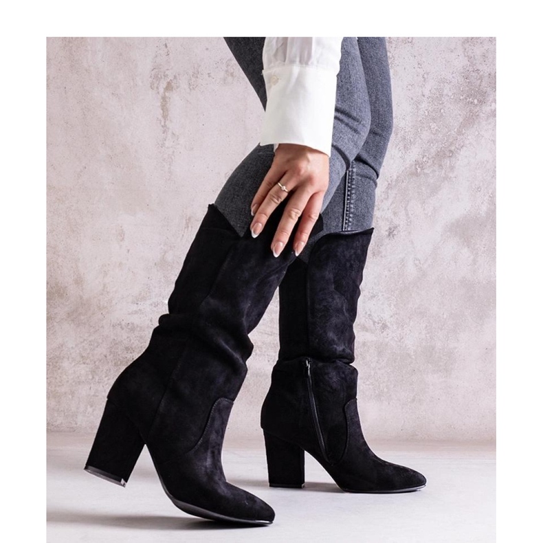 Schwarze Stiefel mit hohen Absätzen von Amare - Solea 1