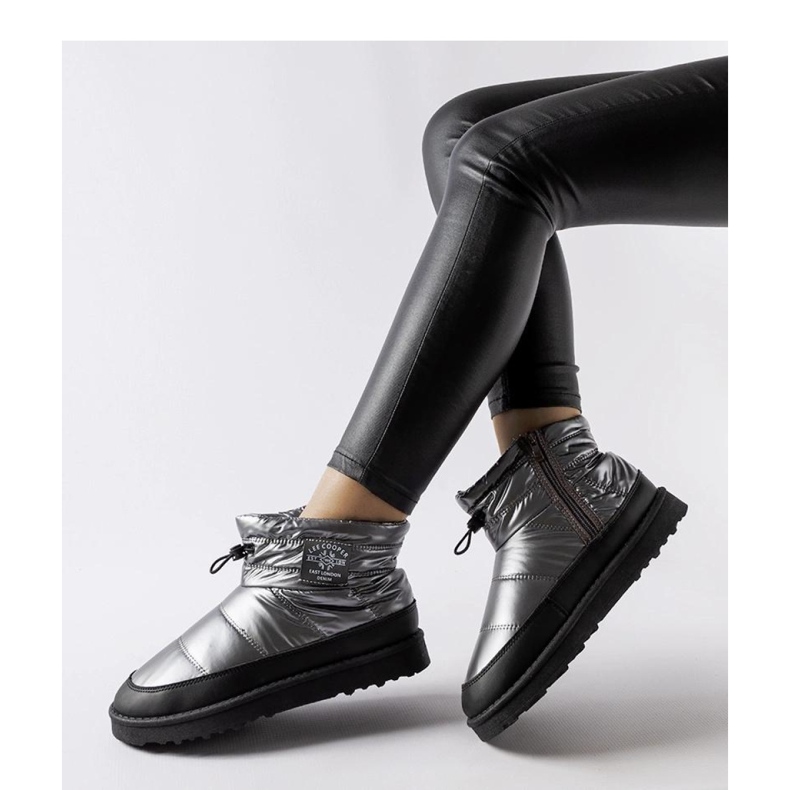 Graue Lee Cooper LCJ-23-44-1966L Schneestiefel schwarz 1