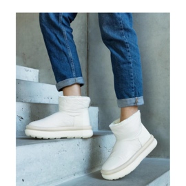 Beige warme Plateau-Schneestiefel 2