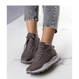 Graue isolierte Damen-Wanderstiefel 1