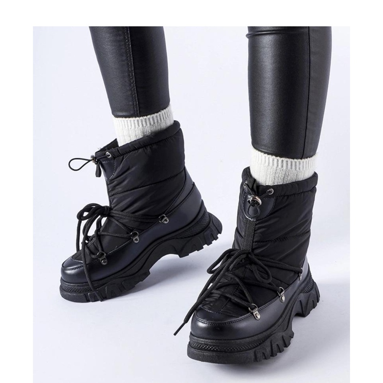 Solea Schwarze warme Schneestiefel 1
