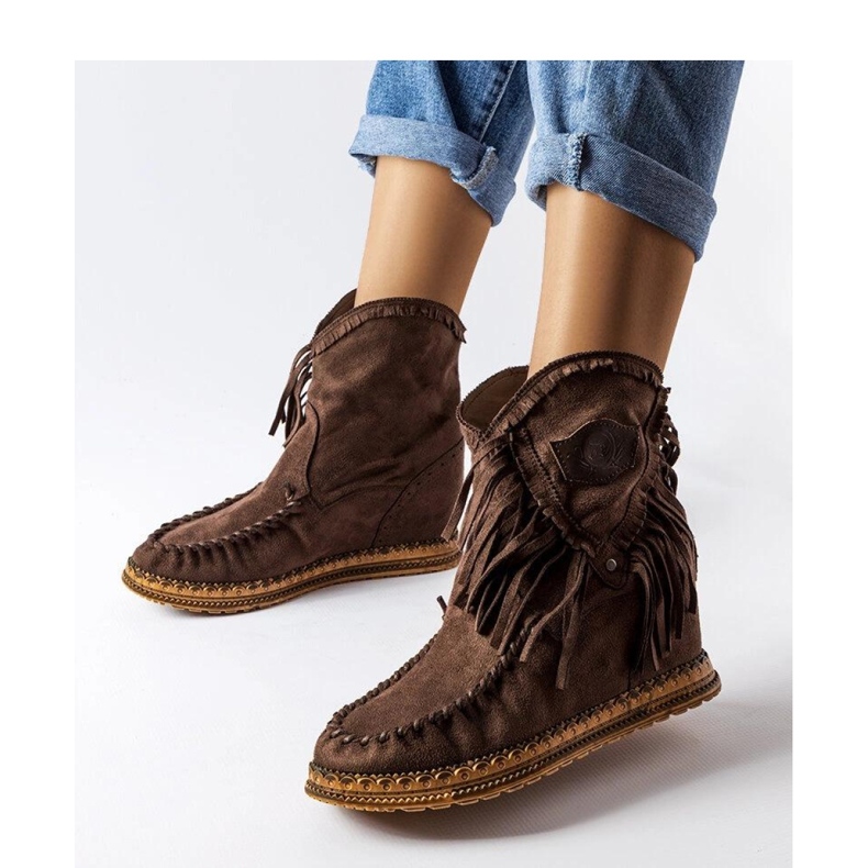 Braune Keilstiefel 1