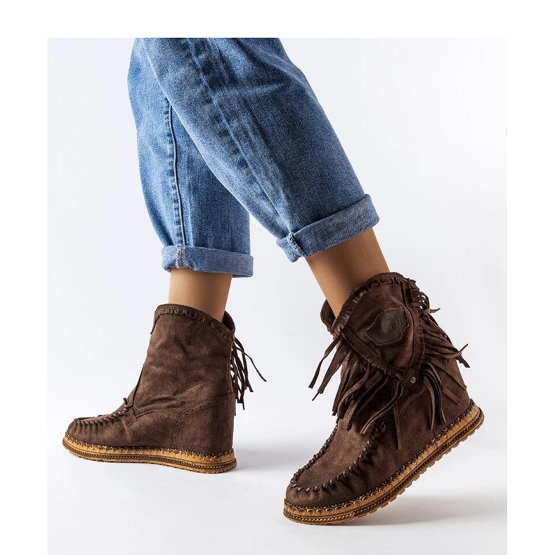 Braune Keilstiefel 2