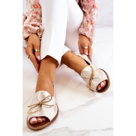 Ballerinas Modell Nicole 2660/004 Weiß/Gold golden 2